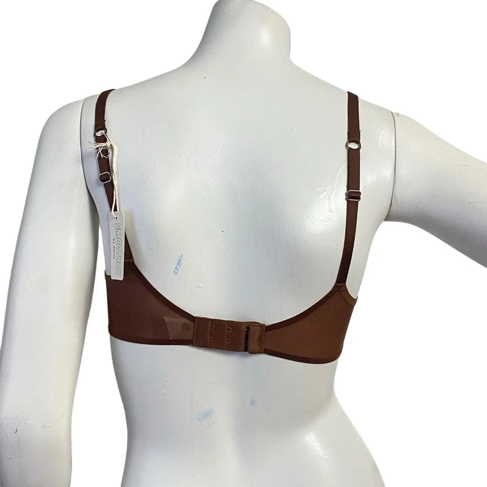 Aerie Smoothez Microfiber Unlined Balconette Bra Brown 32D‎ Underwire NWT